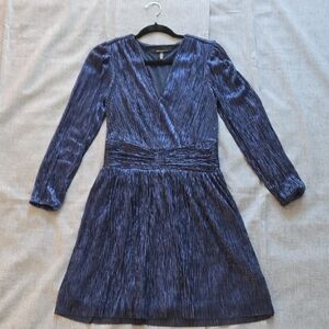 White House Black Market Navy Long Sleeve Dress